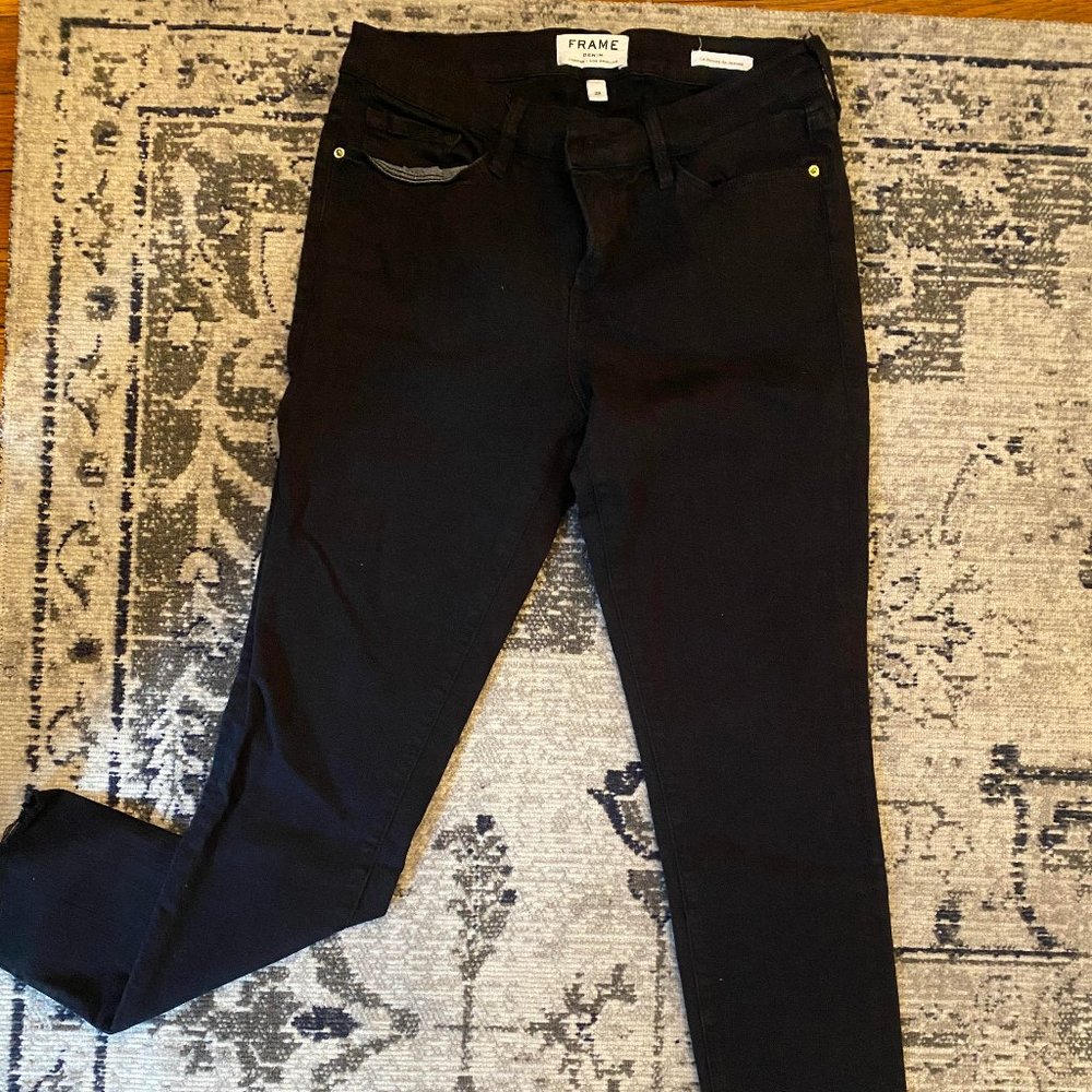 FRAME Black Skinny Jeans